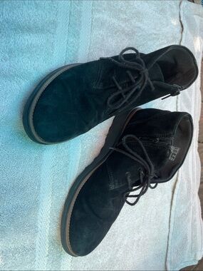 Black Lace-Up Booties - comfort collection